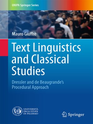 cover image of Text Linguistics and Classical Studies